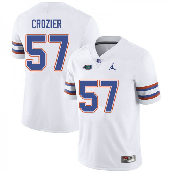 Jordan Brand Men #57 Coleman Crozier Florida Gators College Football Jersey White